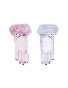 GUANTES PRINCESA INFANTILES CORTOS ROSAS