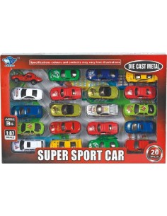 CAJA 20 COCHES METAL