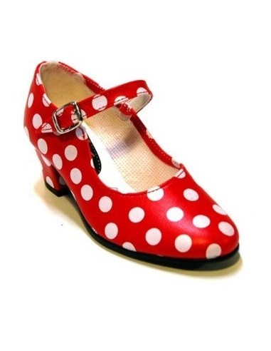 ZAPATO ROJO LUNAR BLANCO Nº23