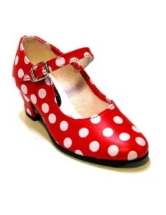 ZAPATO ROJO LUNAR BLANCO Nº33