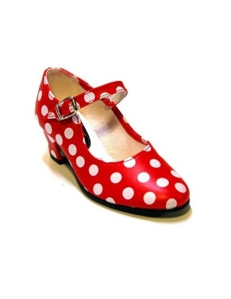 ZAPATO ROJO LUNAR BLANCO Nº33