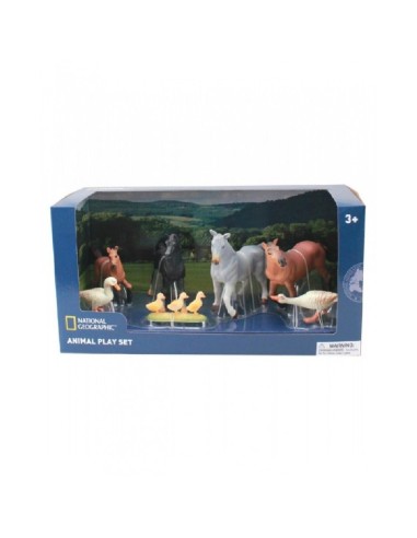FIGURAS ANIMALES GRANJA 4 CABALLOS Y 4 P