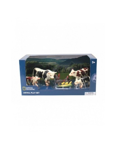 SET 7 FIGURAS ANIMALES GRANJA 4 VACAS Y 