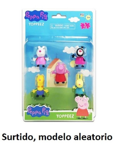 PEPPA PIG - PACK DE 5 FIGURAS TOPPEEZ (S