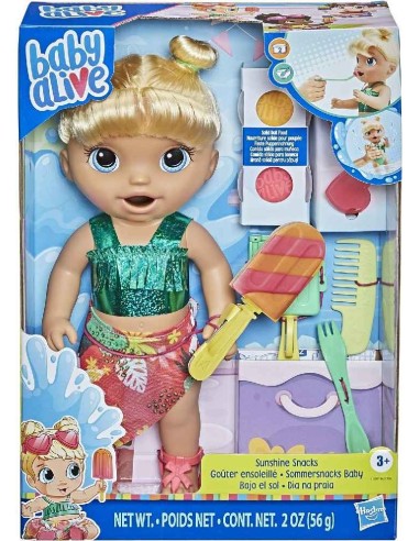 BABY ALIVE MUNECA BAJO EL SOL PELO RUBIO