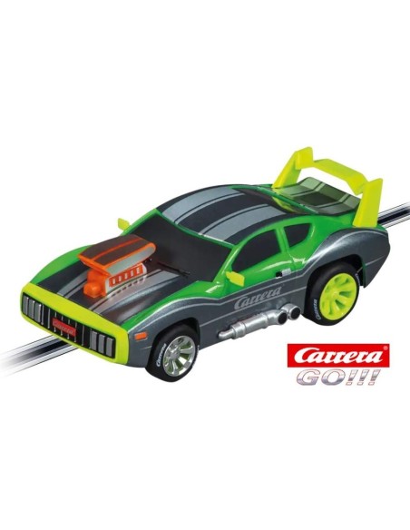 COCHE CARRERA GO MUSCLE CAR GREEN