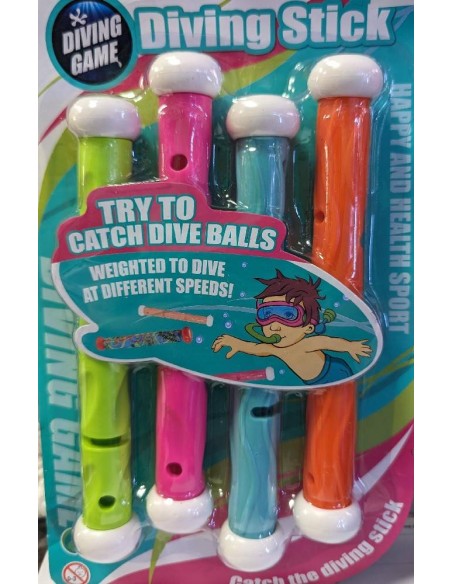 JUEGO 4 TUBOS DE BUCEO DIVING STICK