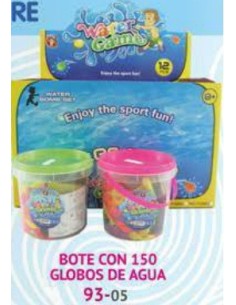 BOTE CON 150 GLOBOS DE AGUA