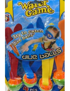 SET 4 BOLAS DE BUCEO ACUÁTICAS PARA PISC
