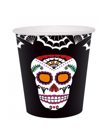 SET 6 VASOS DIA DE LOS MUERTOS COCO CATR