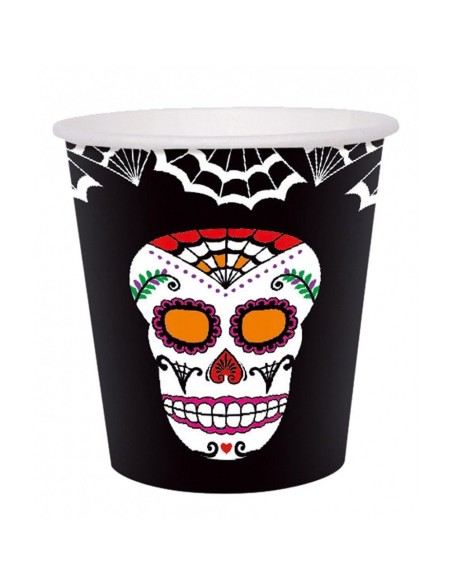 SET 6 VASOS DIA DE LOS MUERTOS COCO CATR