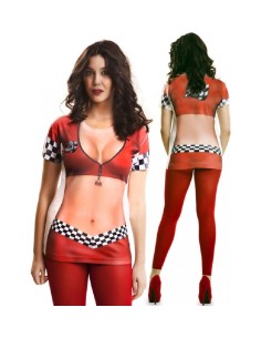 DISFRAZ CAMISETA SEXY RACING MANGA CORTA