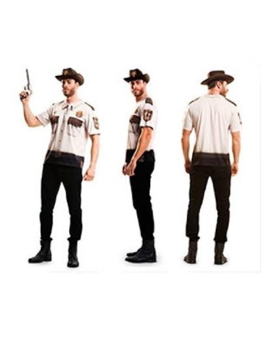 CAMISETA DISFRAZ SHERIFF MANGA CORTA T-M