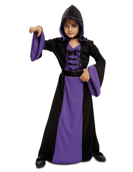 DISFRAZ HECHICERA MORADA 5-6 AÑOS