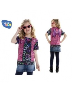 DISFRAZ CAMISETA COSPLAY ROCKERA ROCKSTA