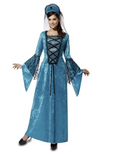 DISFRAZ PRINCESA AZUL MEDIEVAL ADULTO M/
