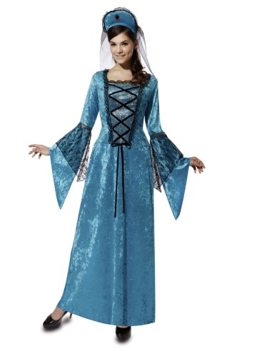 DISFRAZ PRINCESA AZUL MEDIEVAL ADULTO M/