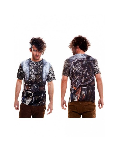 DISFRAZ CAMISETA COSPLAY VIKINGO T.XL