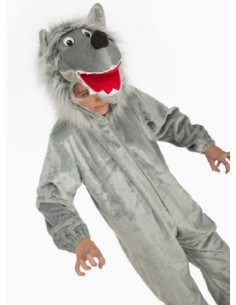 DISFRAZ LOBO GRIS LUJO 7-9 AÑOS
