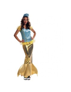 DISFRAZ SIRENA DORADO ADULTO T.M/L