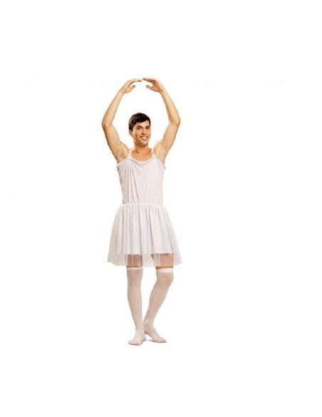 DISFRAZ BAILARINA DANZA  BLANCA HOMBRE M