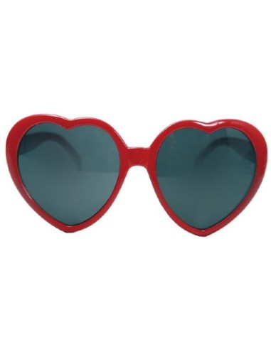GAFAS FORMA CORAZON ROJAS