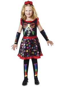 DISFRAZ ESQUELETO COLORINES 5-6 AÑOS NIÑ
