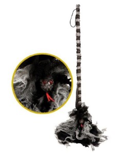 ESCOBA BRUJA ESPELUZNANTE CON LUZ, 93CM