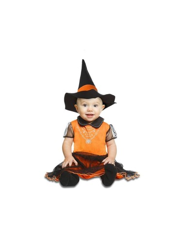 DISFRAZ BRUJITA NARANJA 0-6 MESES BRUJA