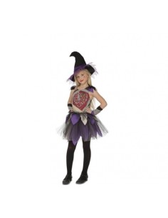 DISFRAZ BRUJA MORADA  ESQUELETO 10-12 AÑ