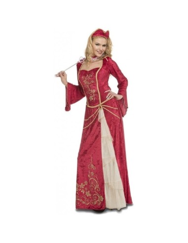 DISFRAZ MEDIEVAL REINA ROJA ML MUJER