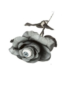 ROSA GRIS CON OJO 8 X 8 X 40 CM