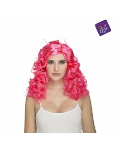 PELUCA RIZADA ROSA DE GATITA