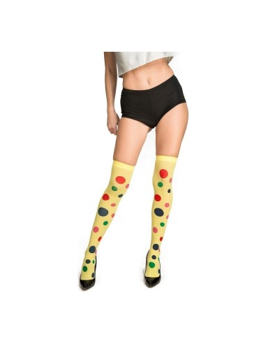 MEDIAS LUNARES PAYASO CLOWN AMARILLAS CO