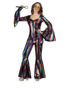 DISFRAZ RAINBOW DISCO MUJER ML