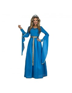 DISFRAZ PRINCESA MEDIEVAL AZUL T. M/L