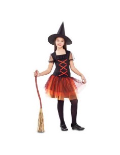 DISFRAZ BRUJA FANTASIA NARANJA 5-6 AÑOS