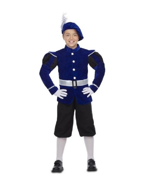 DISFRAZ PAJE REAL AZUL 5-6 AÑOS