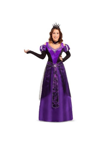 DISFRAZ REINA MEDIEVAL CUENTO MORADO ML