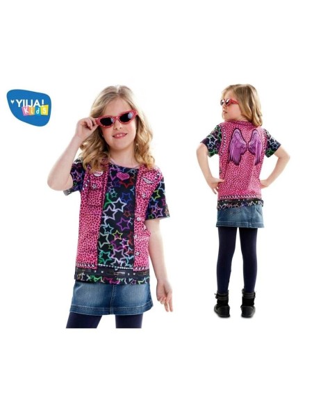 DISFRAZ CAMISETA COSPLAY ROCKERA ROCKSTA