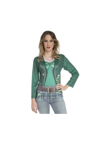 DISFRAZ CAMISETA DIA SAN PATRICIO CHICA 
