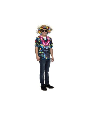 DISFRAZ CAMISETA HAWAIANO T.XL