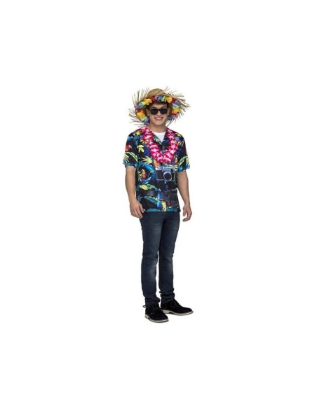 DISFRAZ CAMISETA HAWAIANO T.XL