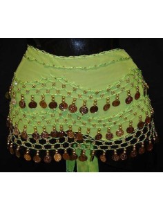PAÑUELO DE MONEDAS - VERDE CLARO DANZA V