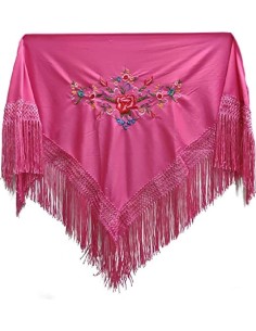 MANTON PEQUEÑO ROSA FUCSIA BORDADO  2