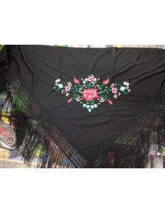 MANTON PEQUEÑO NEGRO BORDADO 