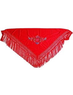 MANTON PEQUEÑO ROJO BORDADO 