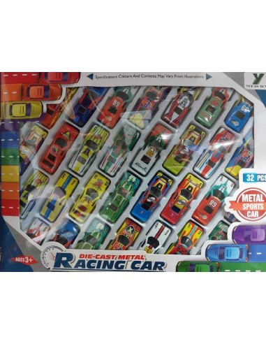 CAJA 32 COCHES METAL