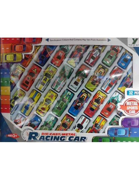 CAJA 32 COCHES METAL
