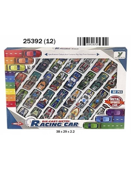 CAJA 32 COCHES METAL